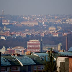 Okrouhlík - Pražský hrad z Okrouhlíku