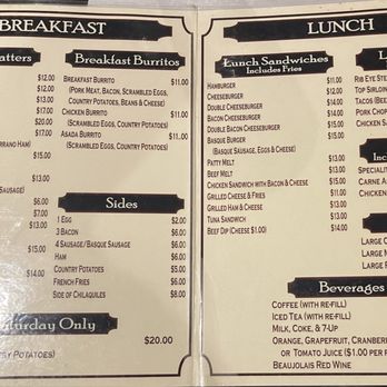 Taylor's Cafe - Menu - Mexican Near Me - Chino, California