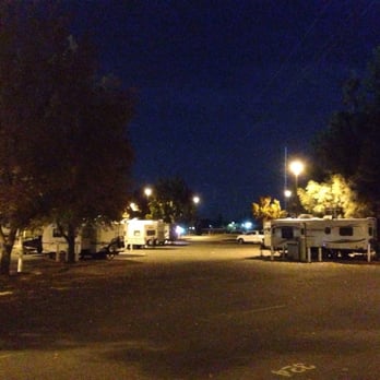 Cal Expo RV Park - Park at night. This area is well lit. - RV Parks Near Me - Sacramento, California Cal Expo RV Park - Park at night. This area is well lit. - RV Parks Near Me - Sacramento, California