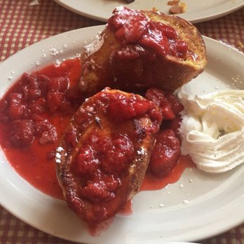 The Chocolate Gallery Cafe - Strawberry stuffed French toast - New American Near Me - Warren, Michigan