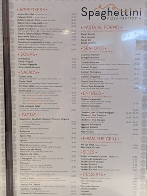 Menu photo 7 Spaghettini Pizza Trattoria Mineola, NY
