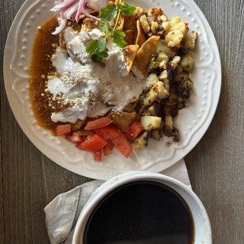 Sage Social Eatery - Extra Spicy Chilaquiles and café de olla - Latin American Near Me - Covina, California