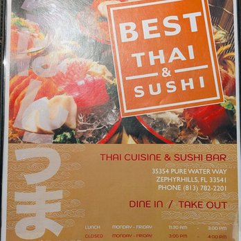 Best Thai & Sushi - Best Thai & Sushi Full Menu - Thai Near Me - Zephyrhills, Florida