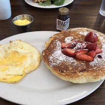 First Watch - The lemon ricotta pancakes - eggs on the side and I had he lemon curd in the side!! - Breakfast & Brunch Near Me - Montgomery, Alabama First Watch - The lemon ricotta pancakes - eggs on the side and I had he lemon curd in the side!! - Breakfast & Brunch Near Me - Montgomery, Alabama