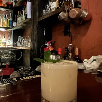 The Bookcase and Barber - Siren's Song For Odysseus: Buffalo Trace ~ Greek Yogurt ~ Suze Voodoo Mixology Mojo-Jito Tonic House Cucumber/Lime Cordial ~ Chareau  $14 - Barbers Near Me - Durango, Colorado