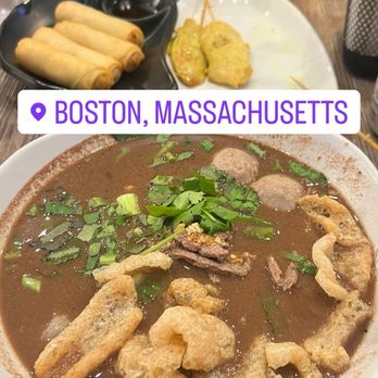Rod D by Sitti - Boat Noodle Soup A1. Chicken Satay A2. Thai Spring Roll - Thai Near Me - Brookline, Massachusetts Rod D by Sitti - Boat Noodle Soup A1. Chicken Satay A2. Thai Spring Roll - Thai Near Me - Brookline, Massachusetts