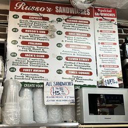 Sandwich menu Sandwich menu