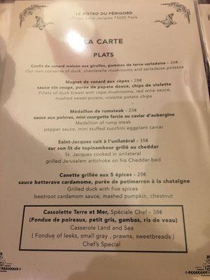 Menu photo 8 Le Bistro du Périgord Paris, 75 Menu photo 8 Le Bistro du Périgord Paris, 75