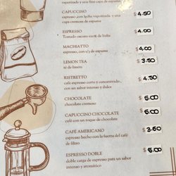 La Estación Hallandale - Coffee menu