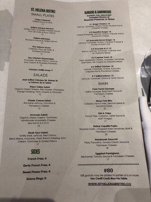 Menu photo 4 St Helena Bistro Saint Helena, CA Menu photo 4 St Helena Bistro Saint Helena, CA