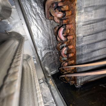 Zach Taylor Heating And Air - Inside of old rusted out coil condenser - Heating & Air Conditioning/HVAC Near Me - San Dimas , California Zach Taylor Heating And Air - Inside of old rusted out coil condenser - Heating & Air Conditioning/HVAC Near Me - San Dimas , California