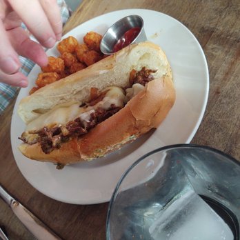 Mother's - Gouda cheese steak with tots - American Near Me - Tampa, Florida Mother's - Gouda cheese steak with tots - American Near Me - Tampa, Florida