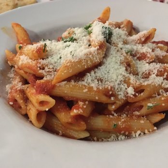 Valentino - Penne Sicilia - Tomato, chilli & garlic sauce with spicy sausage - Italian Near Me - Bournemouth, BMH Valentino - Penne Sicilia - Tomato, chilli & garlic sauce with spicy sausage - Italian Near Me - Bournemouth, BMH