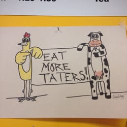 Tater Shack - Funny little sign by the drinks machine