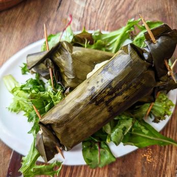 Rice & Sambal - Botok tempe- egg tofu tempe souffle wrapped up in banana leaves - Indonesian Near Me - Philadelphia, Pennsylvania Rice & Sambal - Botok tempe- egg tofu tempe souffle wrapped up in banana leaves - Indonesian Near Me - Philadelphia, Pennsylvania
