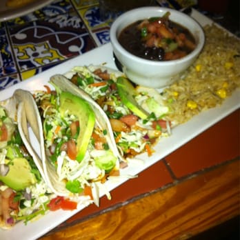 Chili's - Shrimp tacos w/ beans n rice - American Near Me - Lowell, Massachusetts Chili's - Shrimp tacos w/ beans n rice - American Near Me - Lowell, Massachusetts