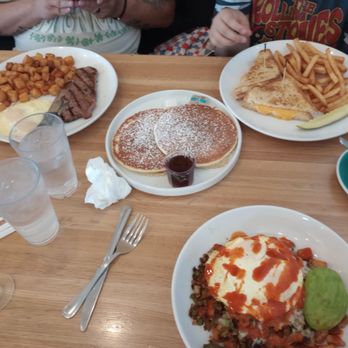 Scrambled - Steak & eggs, pancakes, grilled cheese, fries, mimosa, hot chocolate, breakfast chorizo bowl. Delicious! - Breakfast & Brunch Near Me - Henderson, Nevada Scrambled - Steak & eggs, pancakes, grilled cheese, fries, mimosa, hot chocolate, breakfast chorizo bowl. Delicious! - Breakfast & Brunch Near Me - Henderson, Nevada