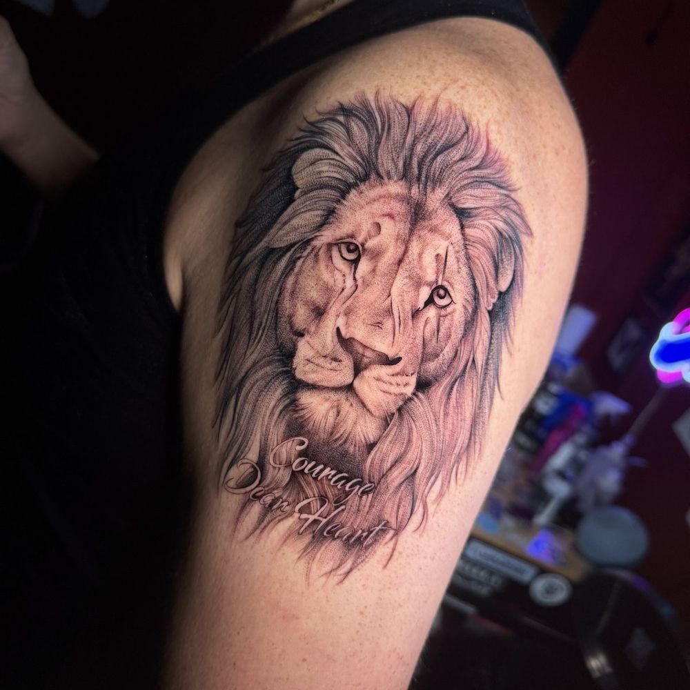 Lion with qoute Lion with qoute