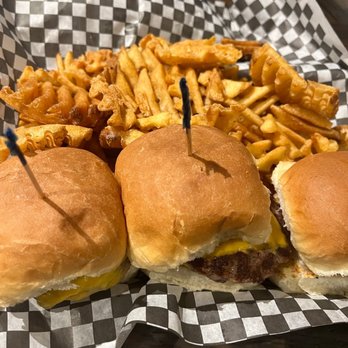The Oxford Tap - Mini burgers and bland over cooked waffle fries - Sandwiches Near Me - Oxford, Michigan
