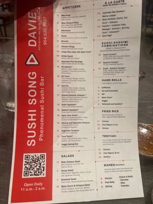 Menu photo 1 Sushi Song - Davie Davie, FL Menu photo 1 Sushi Song - Davie Davie, FL