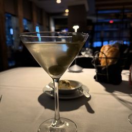 Dirty Martini with blue cheese olives