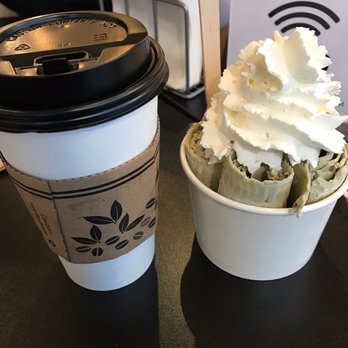 Ice Cream & Crêpes Eatery - Hot Chocolate (left) Hand Crafted Rolled Ice Cream - Matcha Green Tea - Coffee & Tea Near Me - Gainesville, Florida Ice Cream & Crêpes Eatery - Hot Chocolate (left) Hand Crafted Rolled Ice Cream - Matcha Green Tea - Coffee & Tea Near Me - Gainesville, Florida