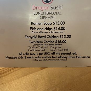 DRAGON SUSHI - Indio prices - The lunch special menu - Sushi Bars Near Me - Indio, California DRAGON SUSHI - Indio prices - The lunch special menu - Sushi Bars Near Me - Indio, California