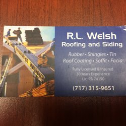 R L Welsh Roofing and Siding