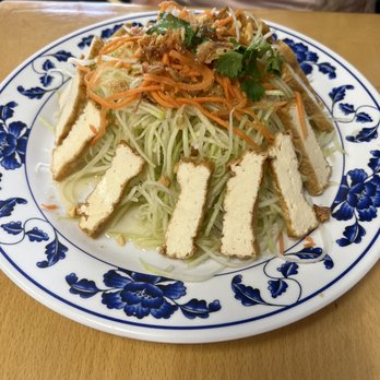 Pho Kauai - Papaya salad with tofu.  Could use some herbs! - Vietnamese Near Me - Lihue, Hawaii