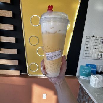Hay Tea - Mango Sago Pomelo with Salted Cheese - Bubble Tea Near Me - San Leandro, California
