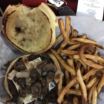 Blaze-N-Grill - Black Bean Chipotle Philly Burger (I asked for no green peppers) - Pretty good, tastes like any normal burger to me - Burgers Near Me - Chicago, Illinois