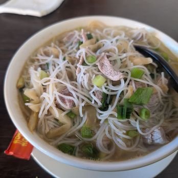 Li Min Bakery & Bistro - There were three hour soups and a variety of congee.  This is pickled veggies and pork. - Bakeries Near Me - Portland, Oregon
