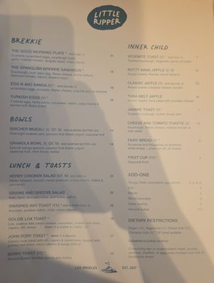 Menu photo 3 Little Ripper Los Angeles, CA Menu photo 3 Little Ripper Los Angeles, CA