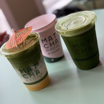Matcha Magic Bellevue - Matcha Colada and Ceremonial Matcha (right) - Coffee & Tea Near Me - Bellevue, Washington Matcha Magic Bellevue - Matcha Colada and Ceremonial Matcha (right) - Coffee & Tea Near Me - Bellevue, Washington