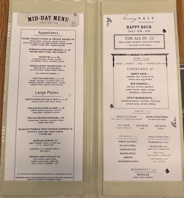 Menu photo 1 Honey Salt Vancouver, BC Menu photo 1 Honey Salt Vancouver, BC
