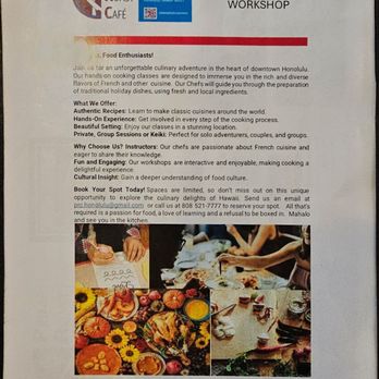 Prime Roast Cafe - They even have a holiday cooking & baking workshop! - Cafes Near Me - Honolulu, Hawaii