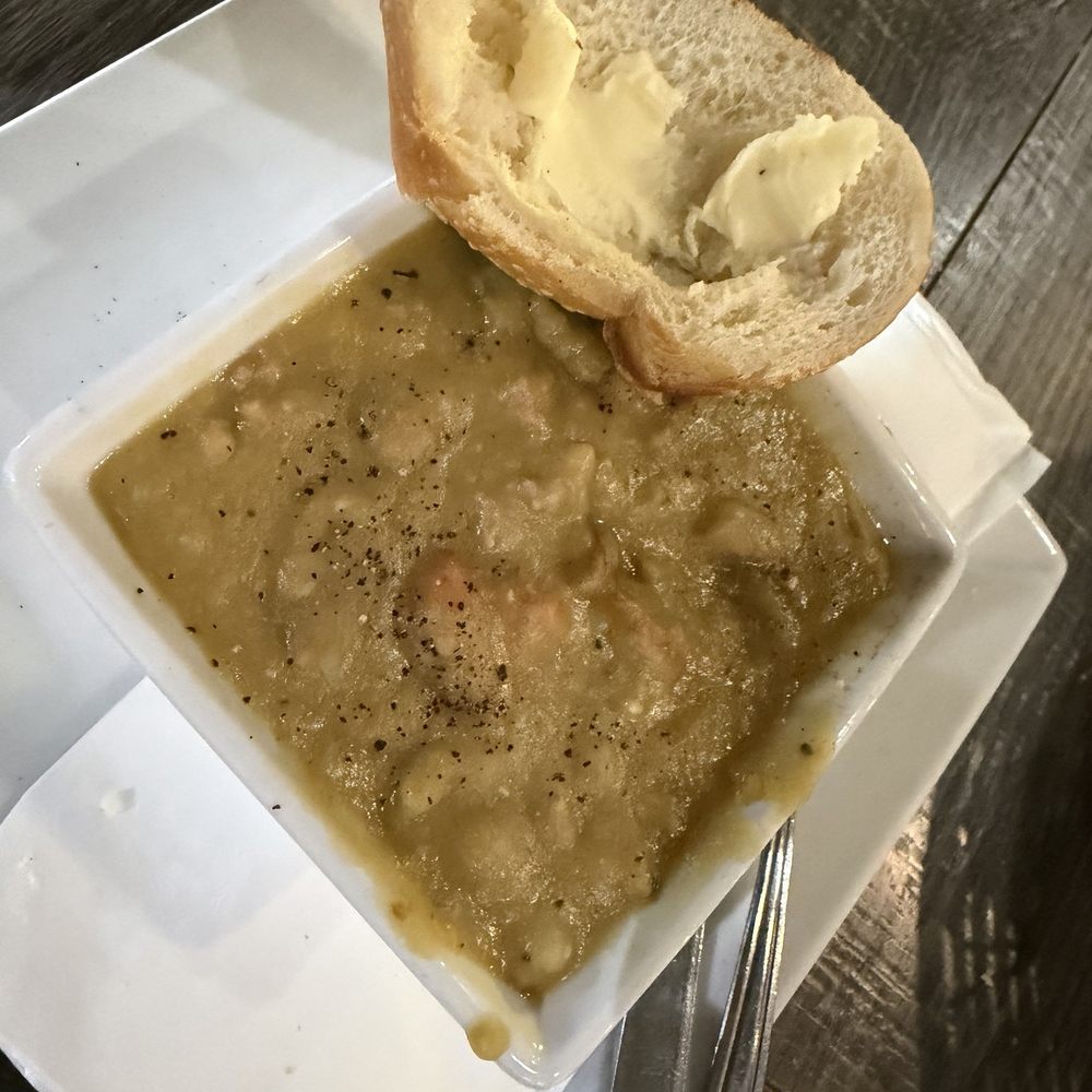 split pea soup (I dunked bread in every bite)