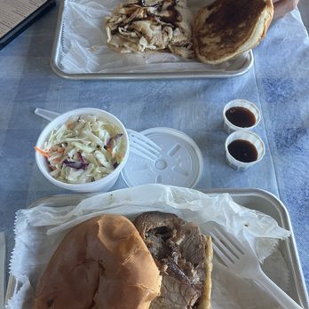 Porch Chair BBQ PCB - Turkey Samwich Brisket Samwich and Cole slaw - Barbeque Near Me - Ina, Illinois