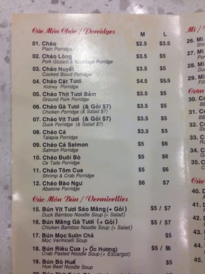 Menu photo 7 Cho Tam Bien Westminster, CA