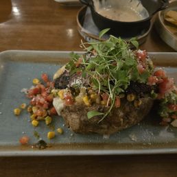 Baked potato special with carne asada