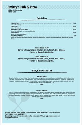 Menu photo 2 Smitty's Pub and Pizza Taunton, MA Menu photo 2 Smitty's Pub and Pizza Taunton, MA