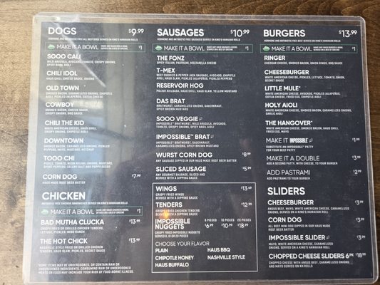 Menu photo 2 Dog Haus Biergarten - Tempe Tempe, AZ Menu photo 2 Dog Haus Biergarten - Tempe Tempe, AZ