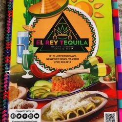El Rey Tequila - Front cover of the menu