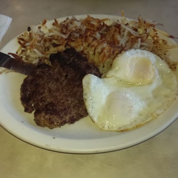 Bayside Cafe - 1/2lb. Hamburger steak and eggs served with hashbrown and choice of toast. - Coffee & Tea Near Me - San Francisco, California Bayside Cafe - 1/2lb. Hamburger steak and eggs served with hashbrown and choice of toast. - Coffee & Tea Near Me - San Francisco, California