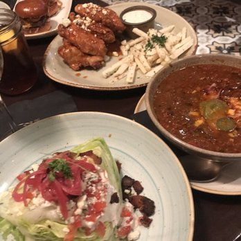 Gus's Barbecue - Life is a Tapestry: 2 Wedge salads, chili, wangs, sliders. Reducing carbon footprint. - Barbeque Near Me - South Pasadena, California