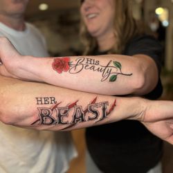 Dixer - Beauty and the Beast Couple Tattoo