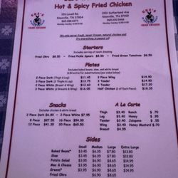 Gus's Fried Chicken - Main Menu Chicken