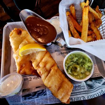 Magical Meat Boutique - Halibut and a side of mushy peas - British Near Me - Mount Dora, Florida