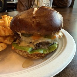 Le Big Matt Burger with Waffle Fries