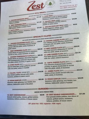 Menu photo 5 Zest Mediterranean Cuisine Folsom, CA Menu photo 5 Zest Mediterranean Cuisine Folsom, CA